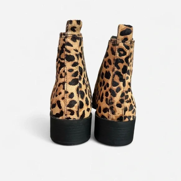 NWOT Steve Madden Jerry Leopard Print Calf Hair Pointed-Toe Ankle Booties Size 6 - Picture 4 of 10